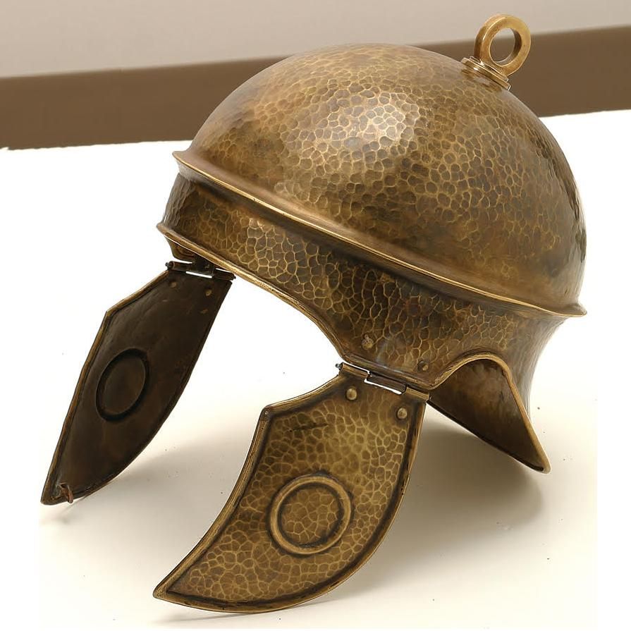 Hammered Brass Roman Helmet Southern Swords ltd