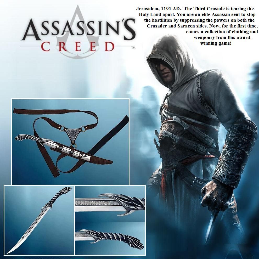 Altair Assassins Creed Fighting Knife & Belt Southern Swords Ltd