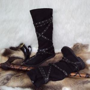 Medieval Calf  High Brown Warrior Boots