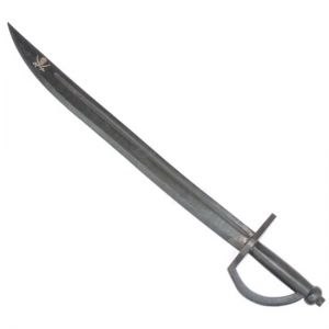 Theatre or Non Contact Training Black Wooden Pirate Cutlass Ideal For Costume