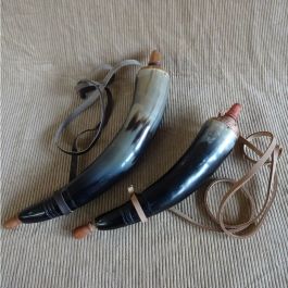 Powder Horn With Leather Strap - Medium or Large