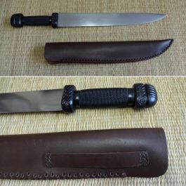 Viking / Saxon Scramasax Dagger & Leather Sheath