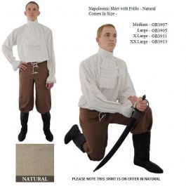 Napoleonic Shirt With Frills - 2 Colours