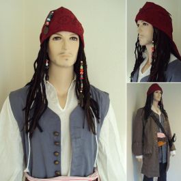 Capt. Jack Sparrows Complete Wig Set