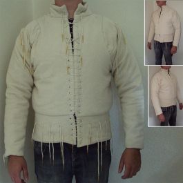15th Century Arming Doublet - Full Sleeve in Black or Natural