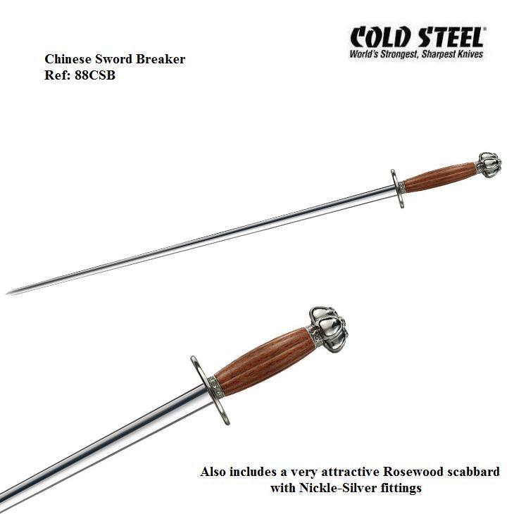 Cold Steel Chinese Sword Breaker Rosewood Scabbard