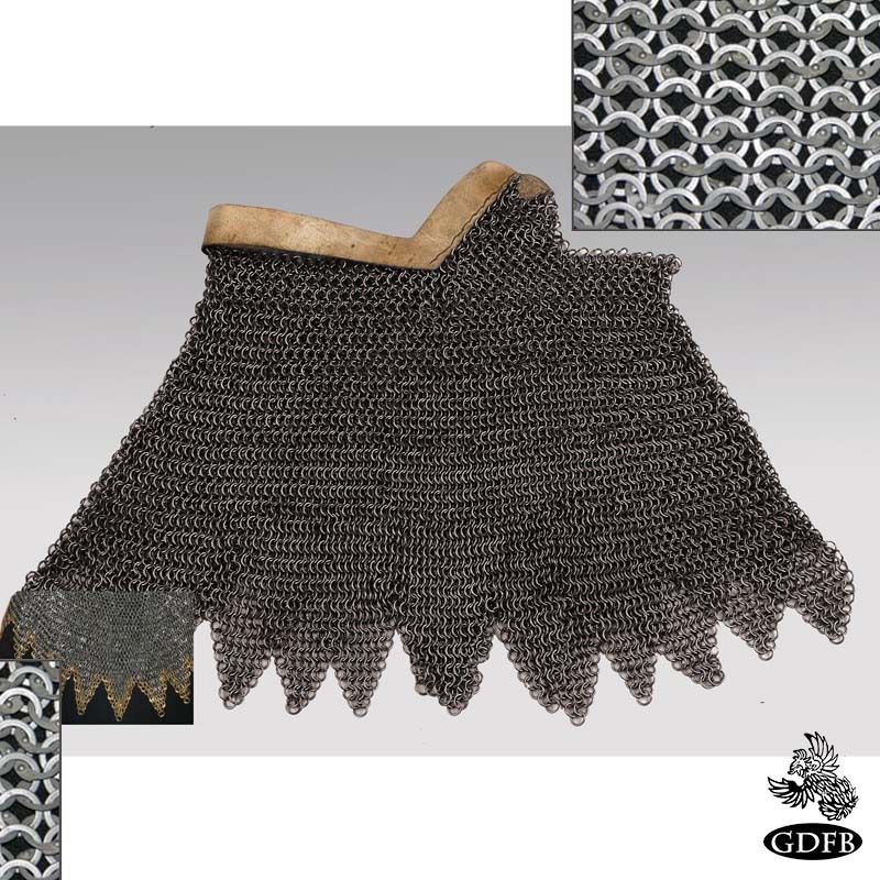 Riveted Dagged Aventail Chainmail