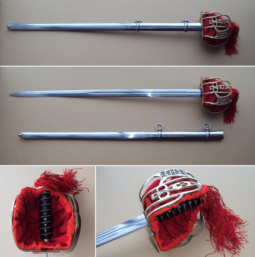 Scottish Basket Hilt Broadsword & Sheath