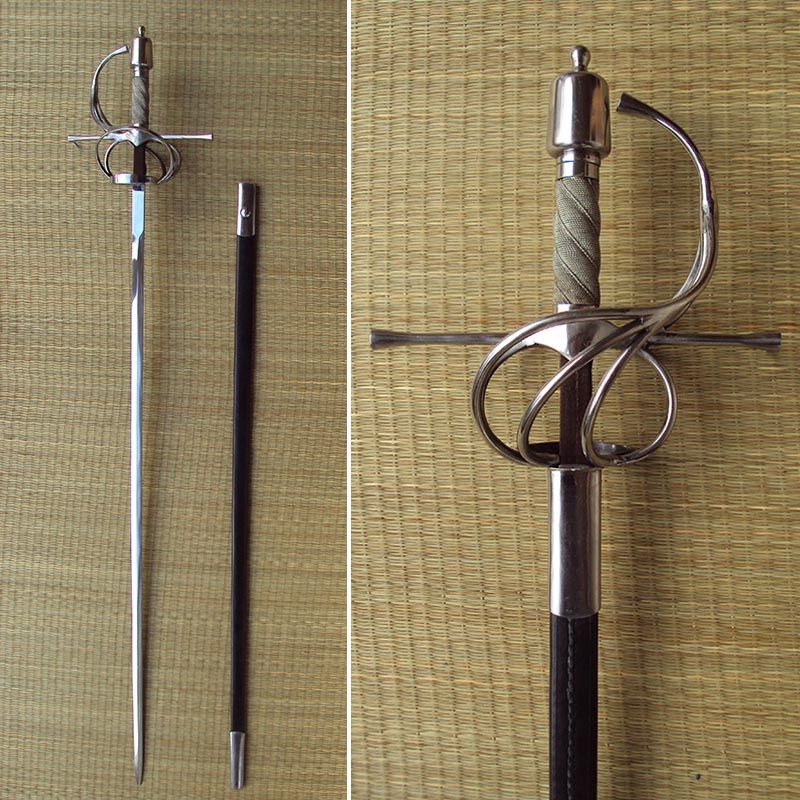 Swept Hilt Rapier With Wire Wrap