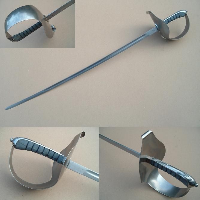 Hutton Duelling Sabre with Scabbard and a Hand Forged High Carbon Steel Blade 
