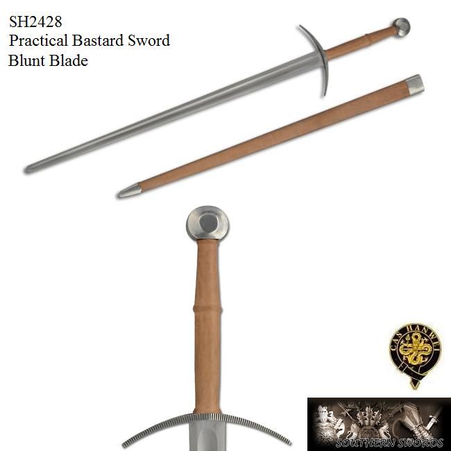 Practical Bastard Sword Sheath Blunt Blade