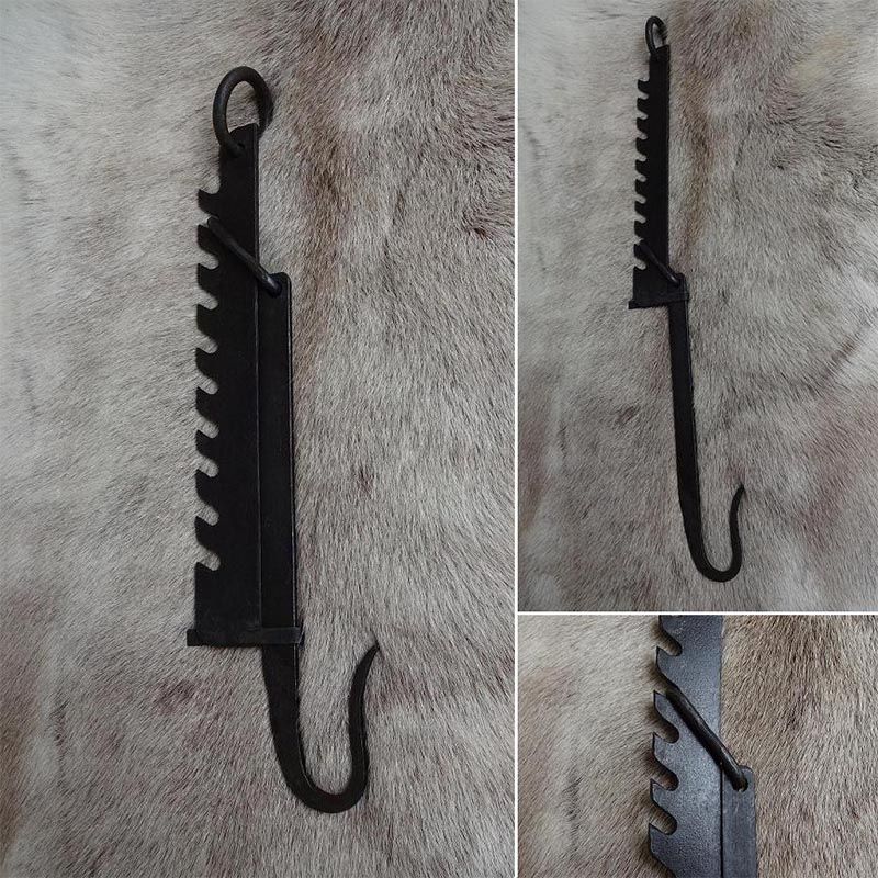 Medieval Adjustable Kettle / Cauldron Saw Back Hook Southern Swords