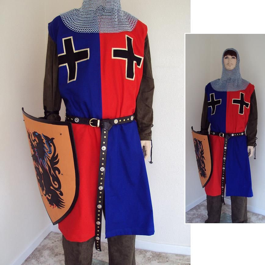 Medieval Knights Surcoat Red & Blue